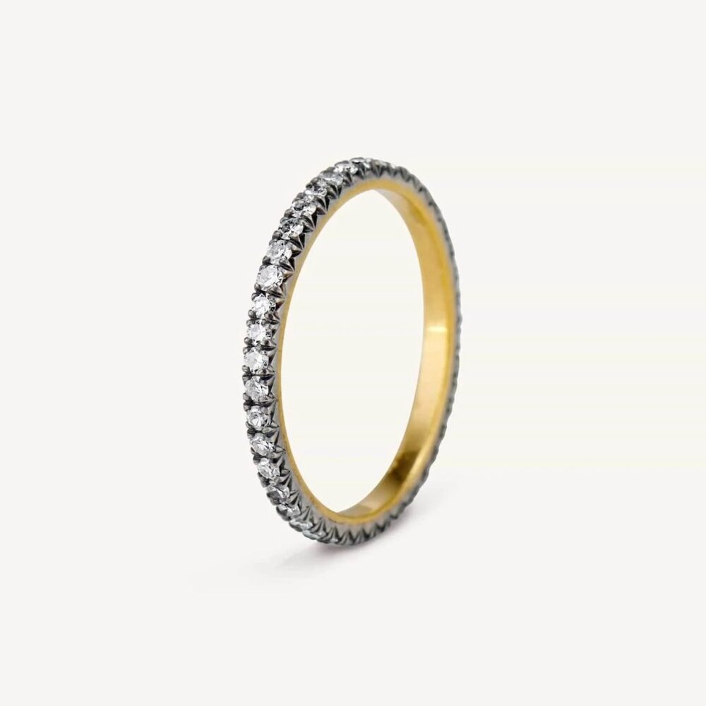 Erstwhile Zephyr Ring, Diamond Eternity Band, Size 5
